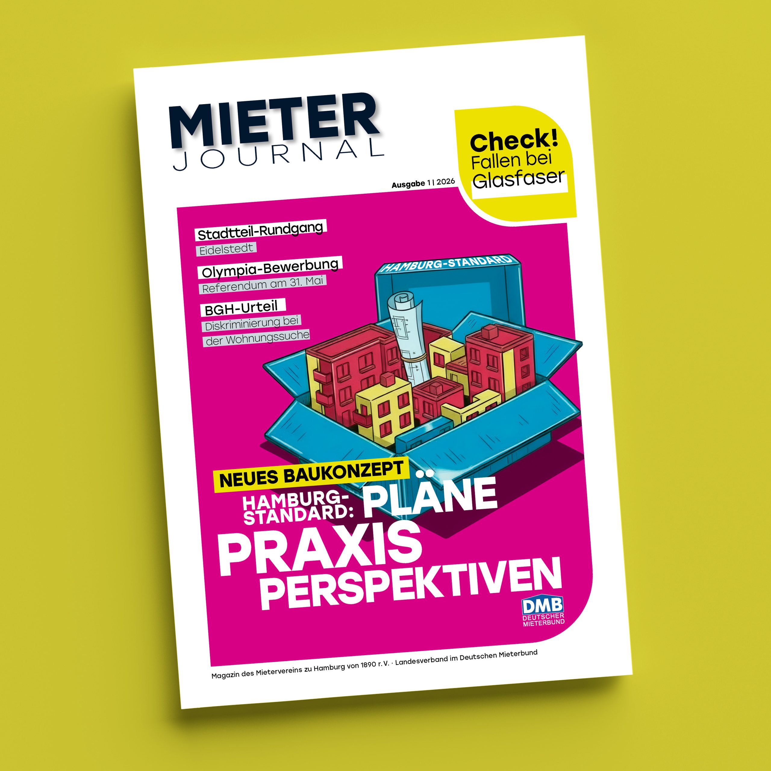 Titelseite des MieterJournals 1/2026